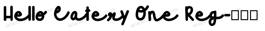 Hello Eatery One Reg字体转换